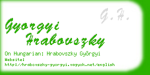 gyorgyi hrabovszky business card